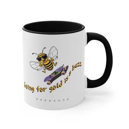 Going for Gold is a Buzz beeasone coloured Coffee Mug 325ml (Standard 11oz)