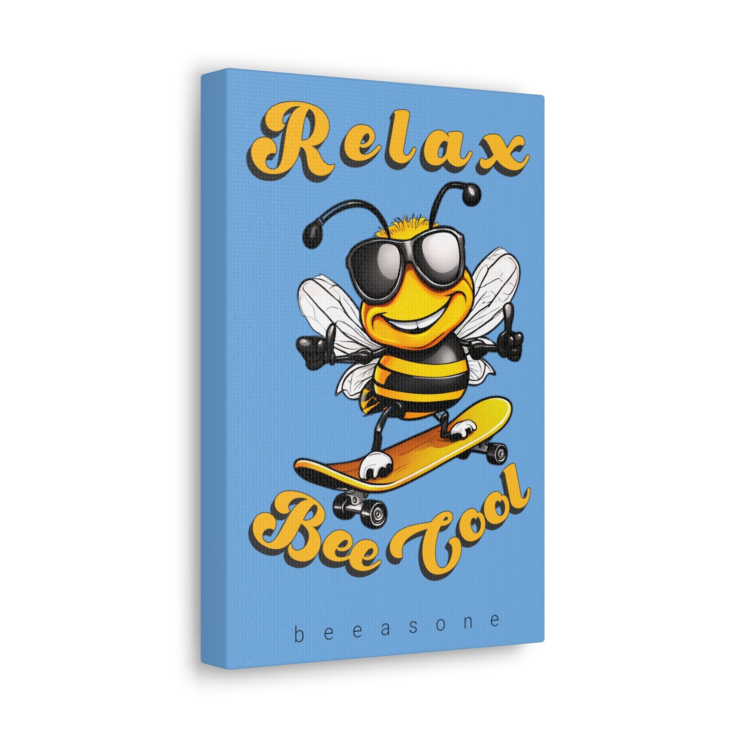 Skateboard beeasone print on canvas with hanging kit - Relax