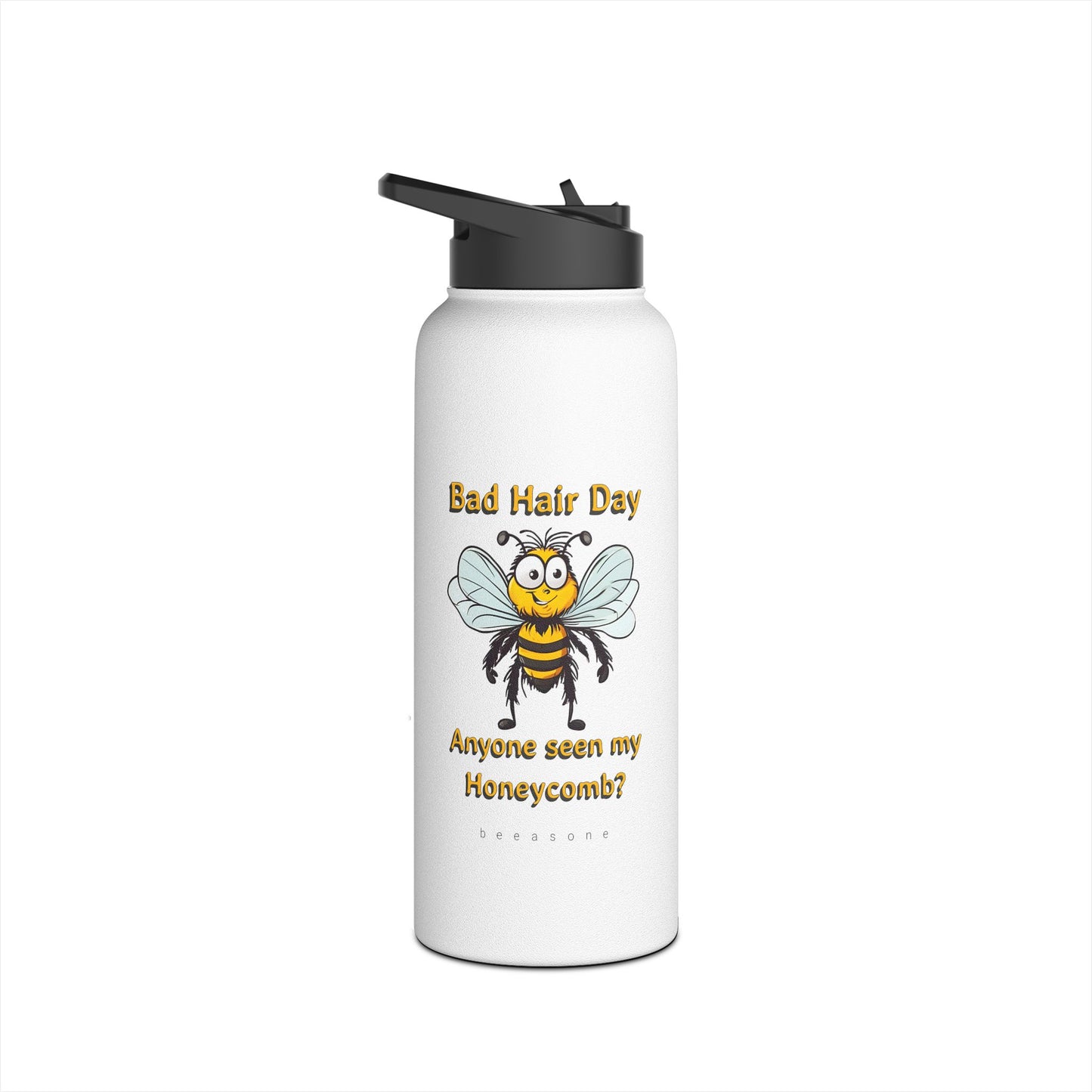 Bad Hair Day beeasone stainless steel body Water Bottle with polypropylene lid BPA free tumbler