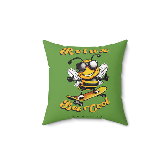 Relax Bee Cool square cushion / Pillow from beeasone