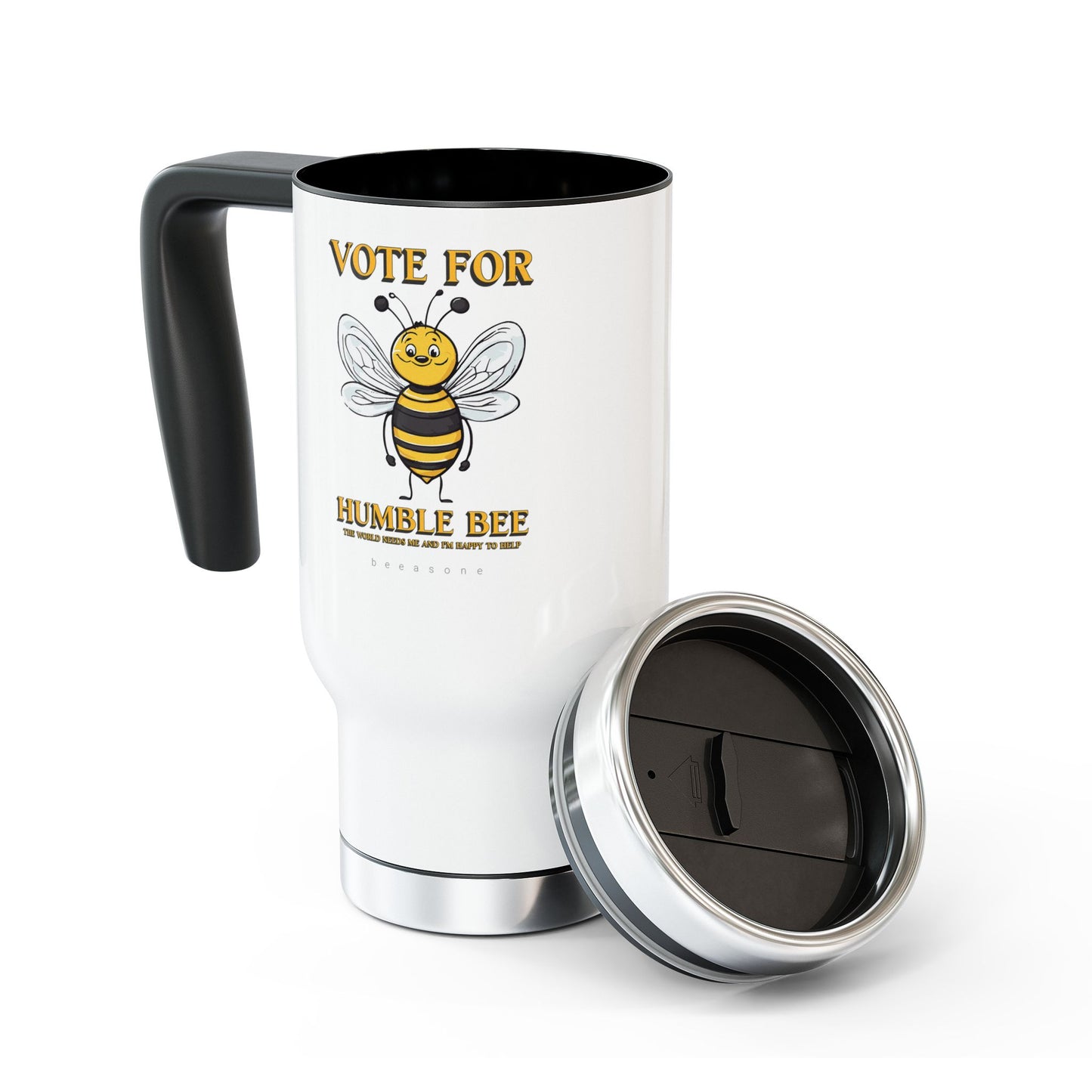 Vote for Humble Bee beeasone Stainless Steel Travel Mug with Handle, 14oz (410mls)