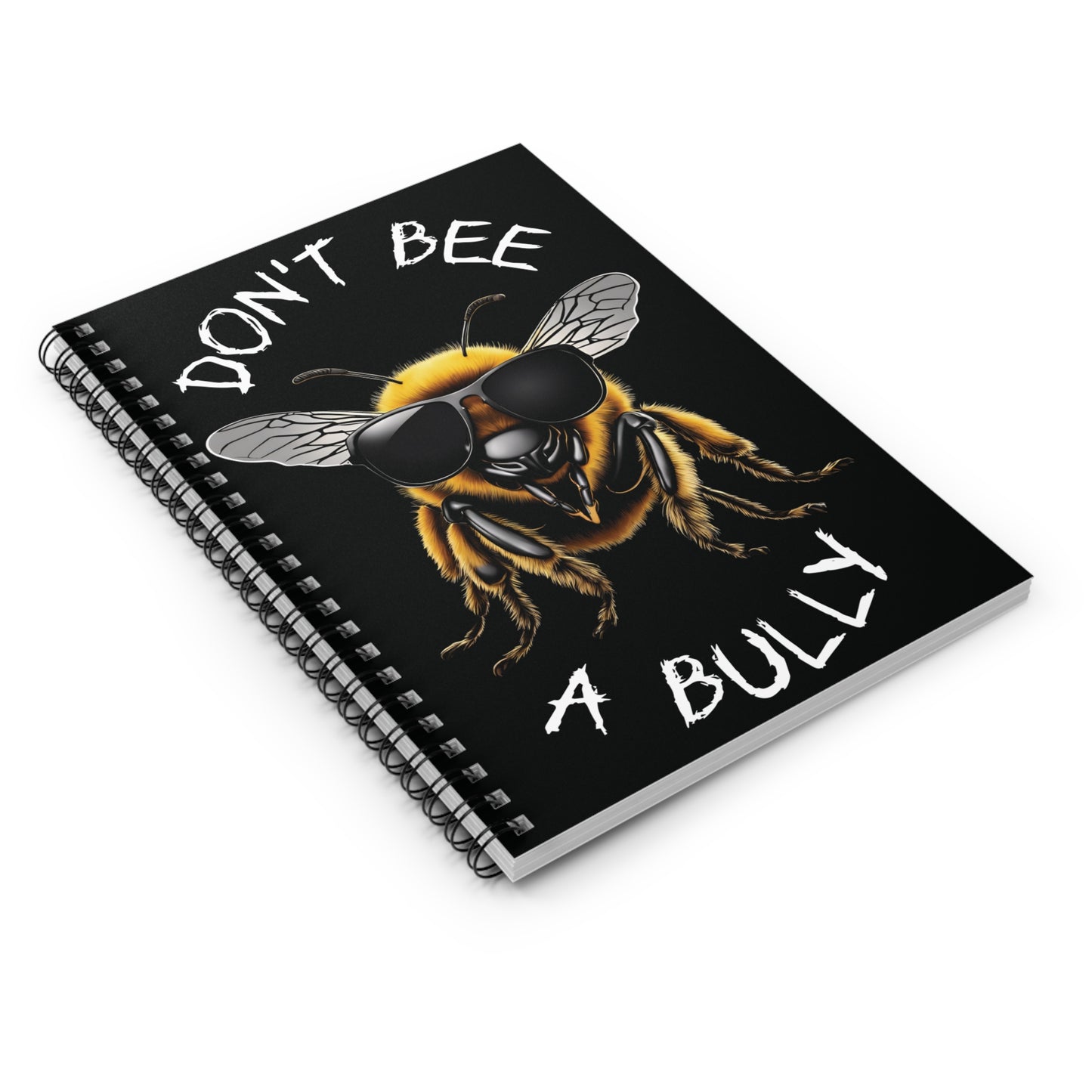 Don't bee a bully note book - black