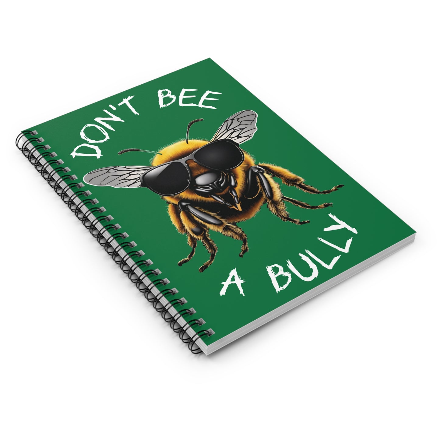 Don't bee a bully note book - green