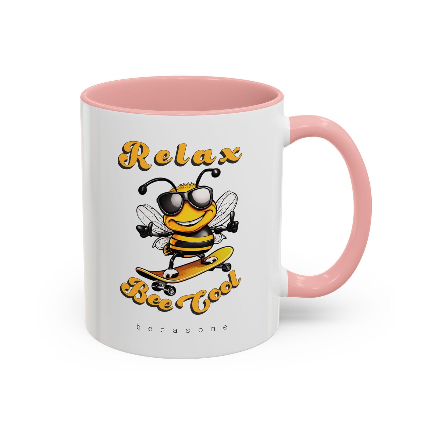 Relax Bee Cool beeasone Hot Chocolate or Coffee Mug (select from 11oz or 15oz lead and BPA Free mugs)