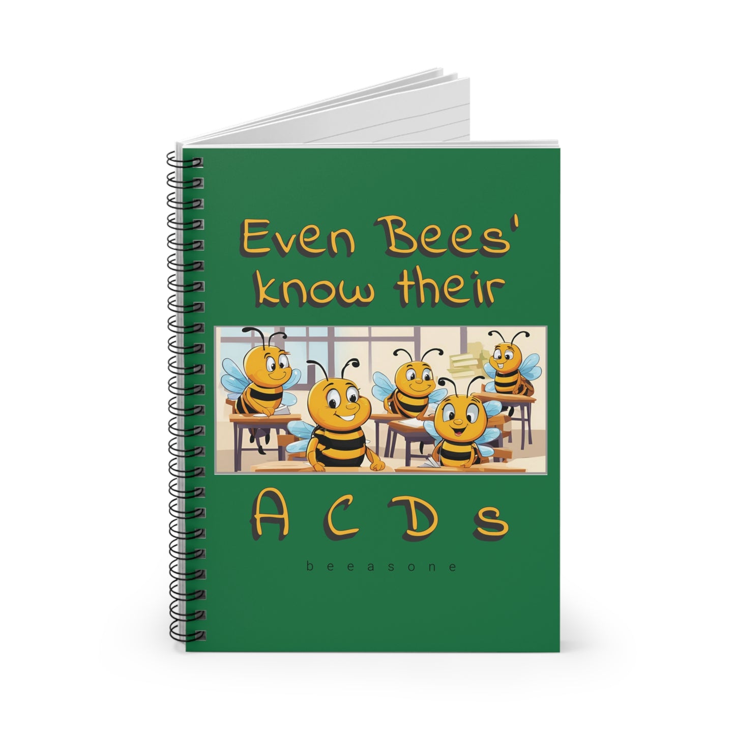 Spelling bee beeasone Grean Spiral Notebook - Ruled Line. 118 page (59 sheets) - special spelling bee promotion