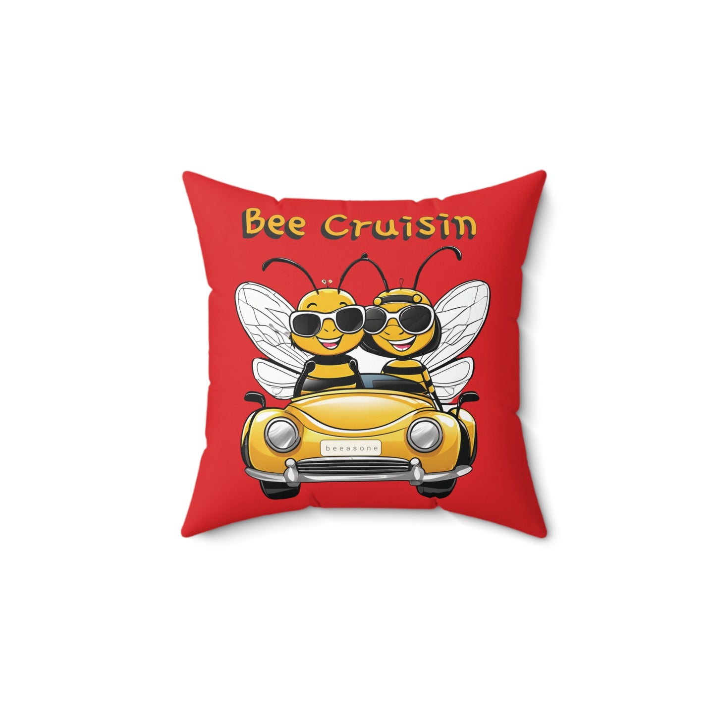 Bee Cruisin beeasonesquare cushion / pillow