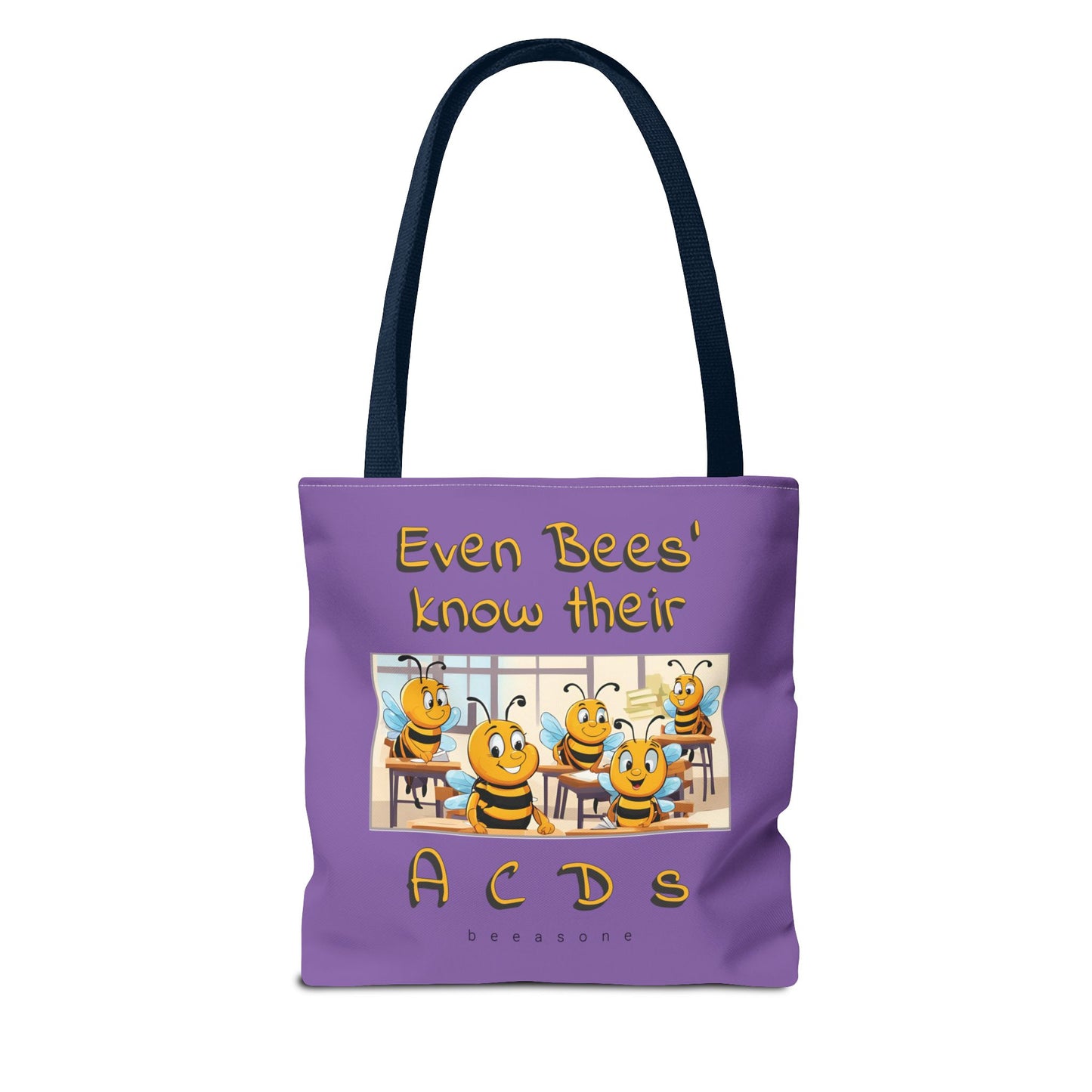 Even bees know their A C D s beeasone stylish purpil Tote Bag Special Spelling Bee Promotion