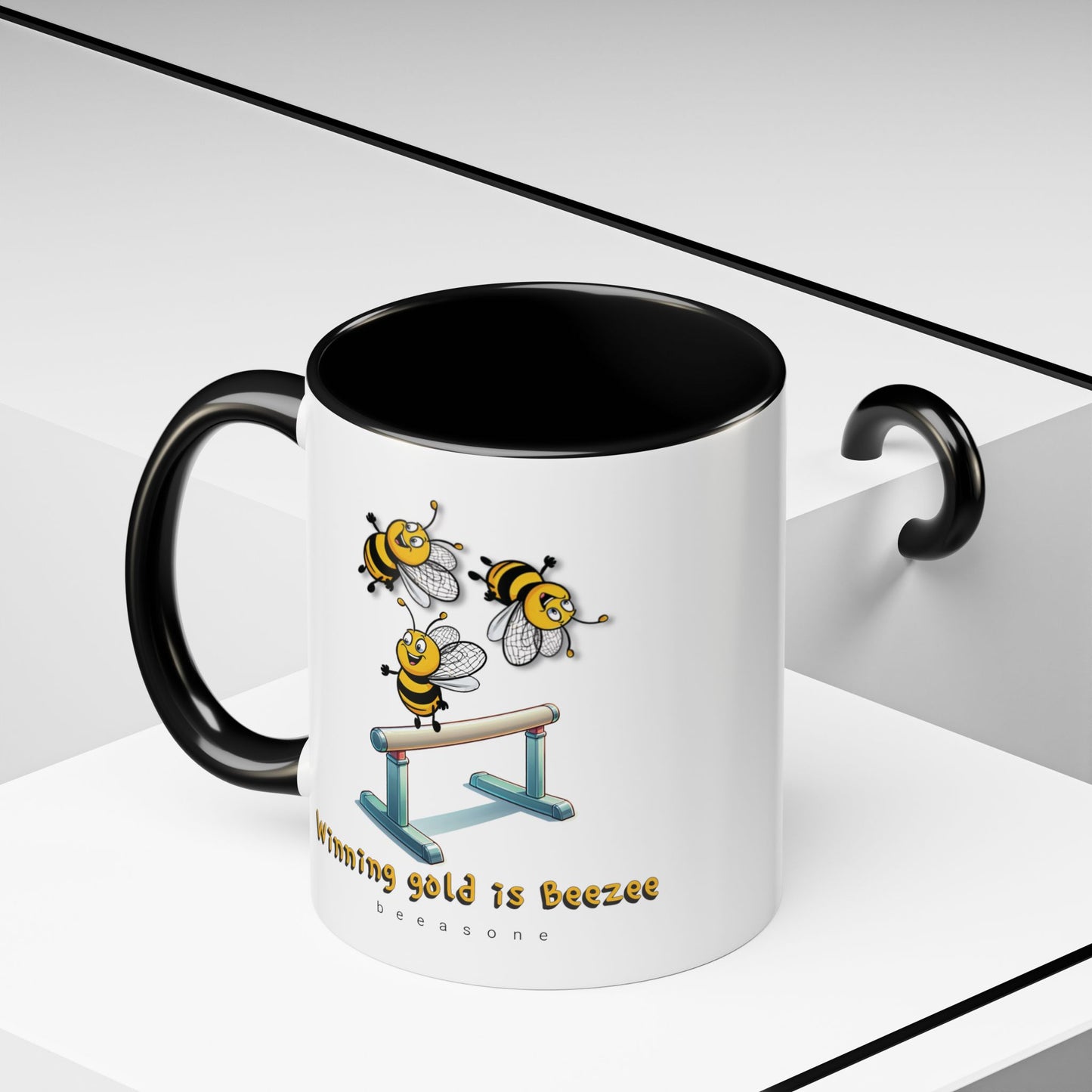 Gymnastics beeasone Hot Chocolate or Coffee Mug (Standard size 11oz or 15oz lead and BPA Free)