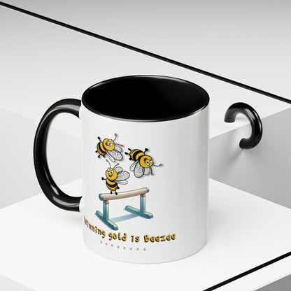 Gymnastics beeasone Hot Chocolate or Coffee Mug (Standard size 11oz or 15oz lead and BPA Free)