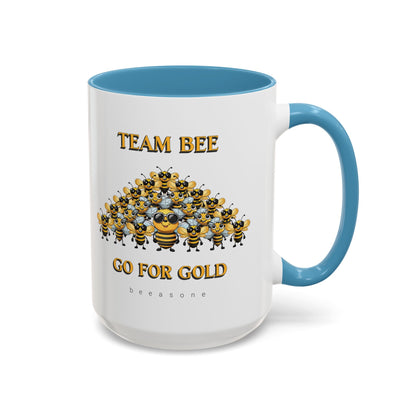 Team Bee Going for Gold beeasone Hot Chocolate or Coffee Mug 11oz (325mls) or 15oz (443mls)