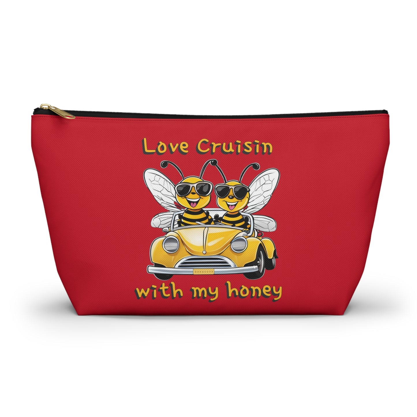 Love cruisin beeasone beautiful accessories / cosmetics pouch dark red