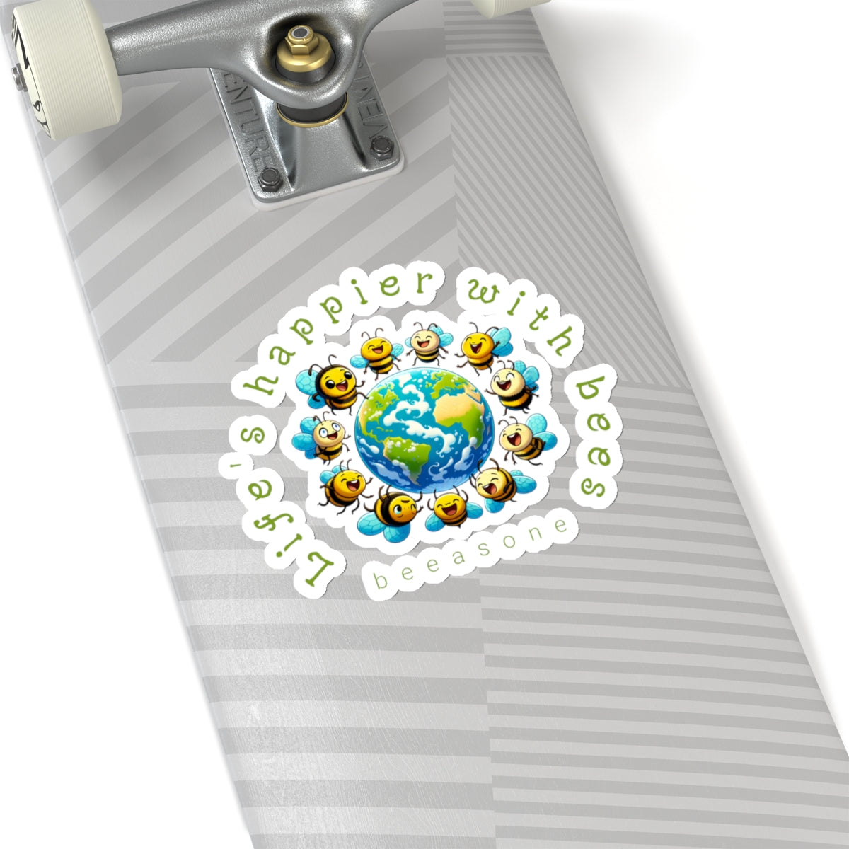 Life's happier with bees beeasone Sticker