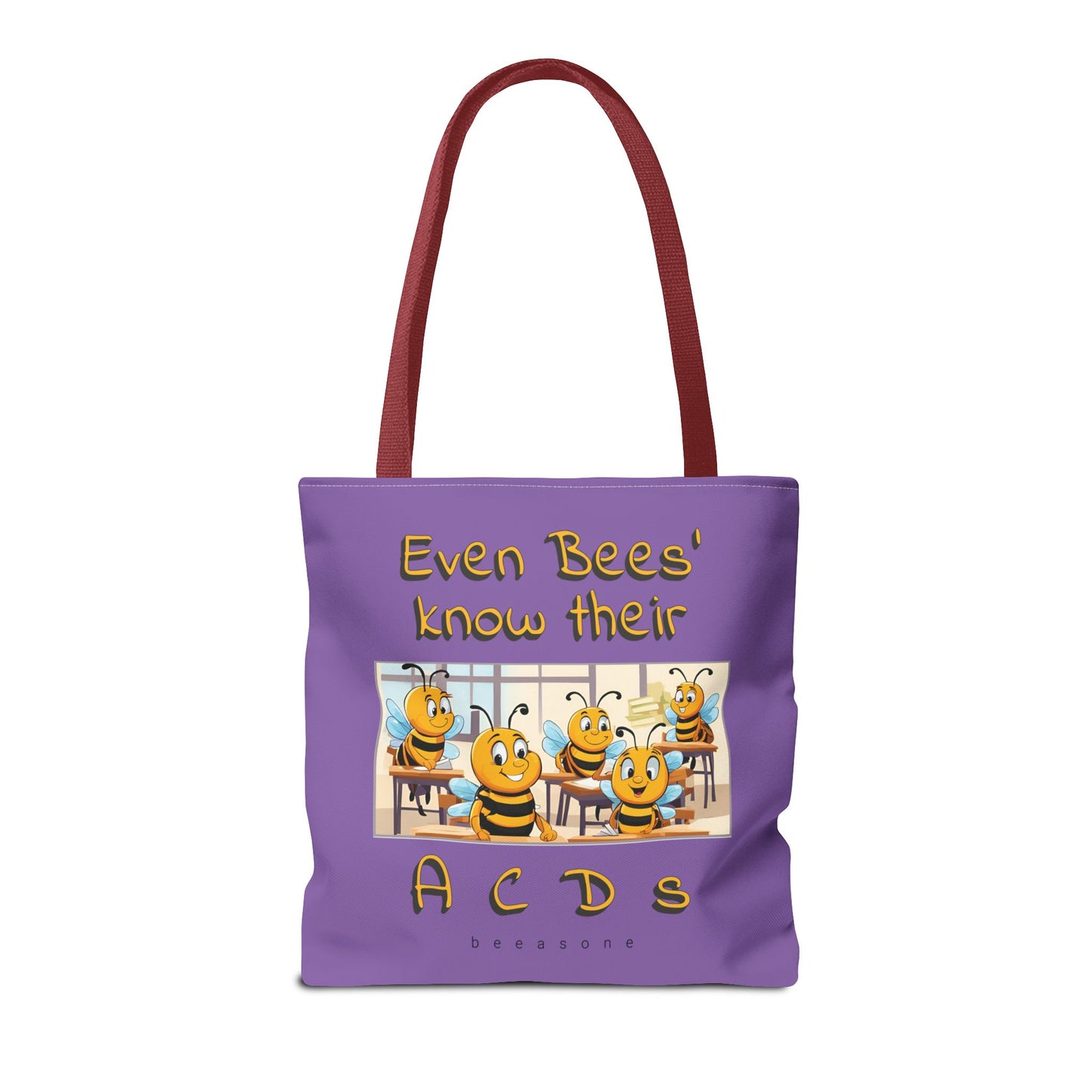 Even bees know their A C D s beeasone stylish purpil Tote Bag Special Spelling Bee Promotion