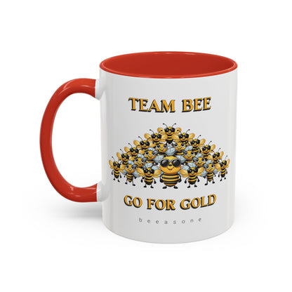 Team Bee Going for Gold beeasone Hot Chocolate or Coffee Mug 11oz (325mls) or 15oz (443mls)