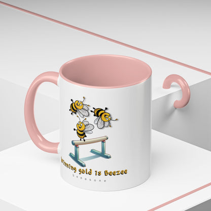 Gymnastics beeasone Hot Chocolate or Coffee Mug (Standard size 11oz or 15oz lead and BPA Free)