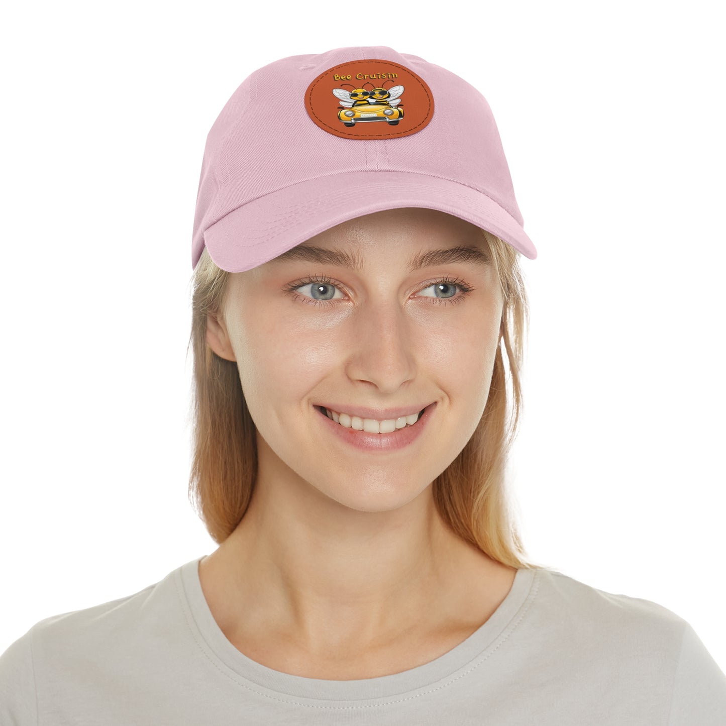 Bee cruisin beeasone Hat with round leather patch