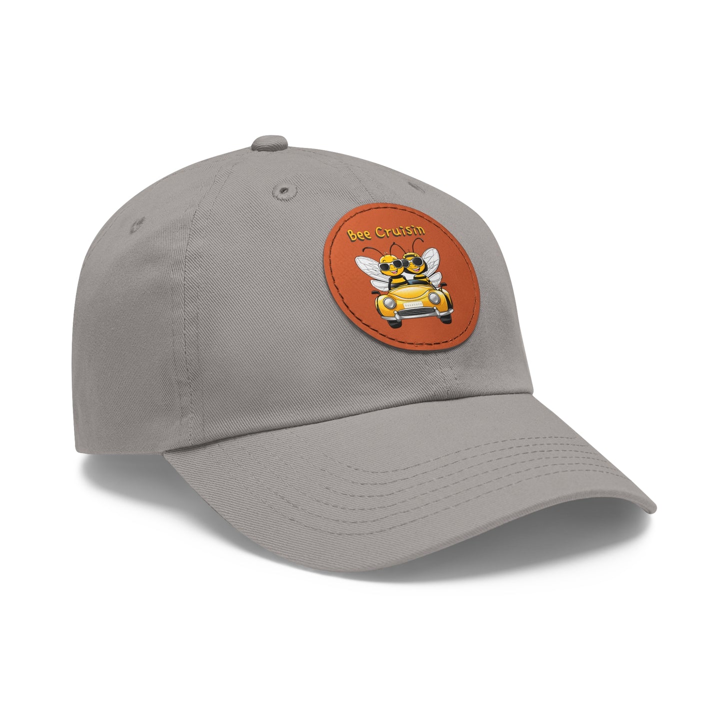 Bee cruisin beeasone Hat with round leather patch