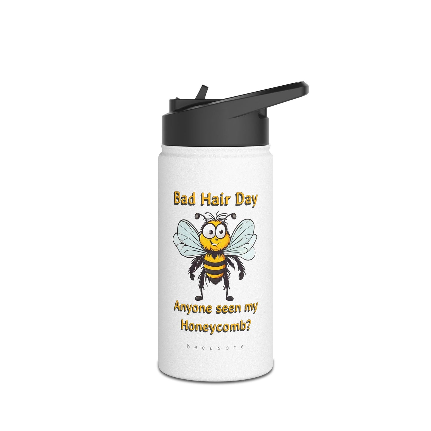 Bad Hair Day beeasone stainless steel body Water Bottle with polypropylene lid BPA free tumbler