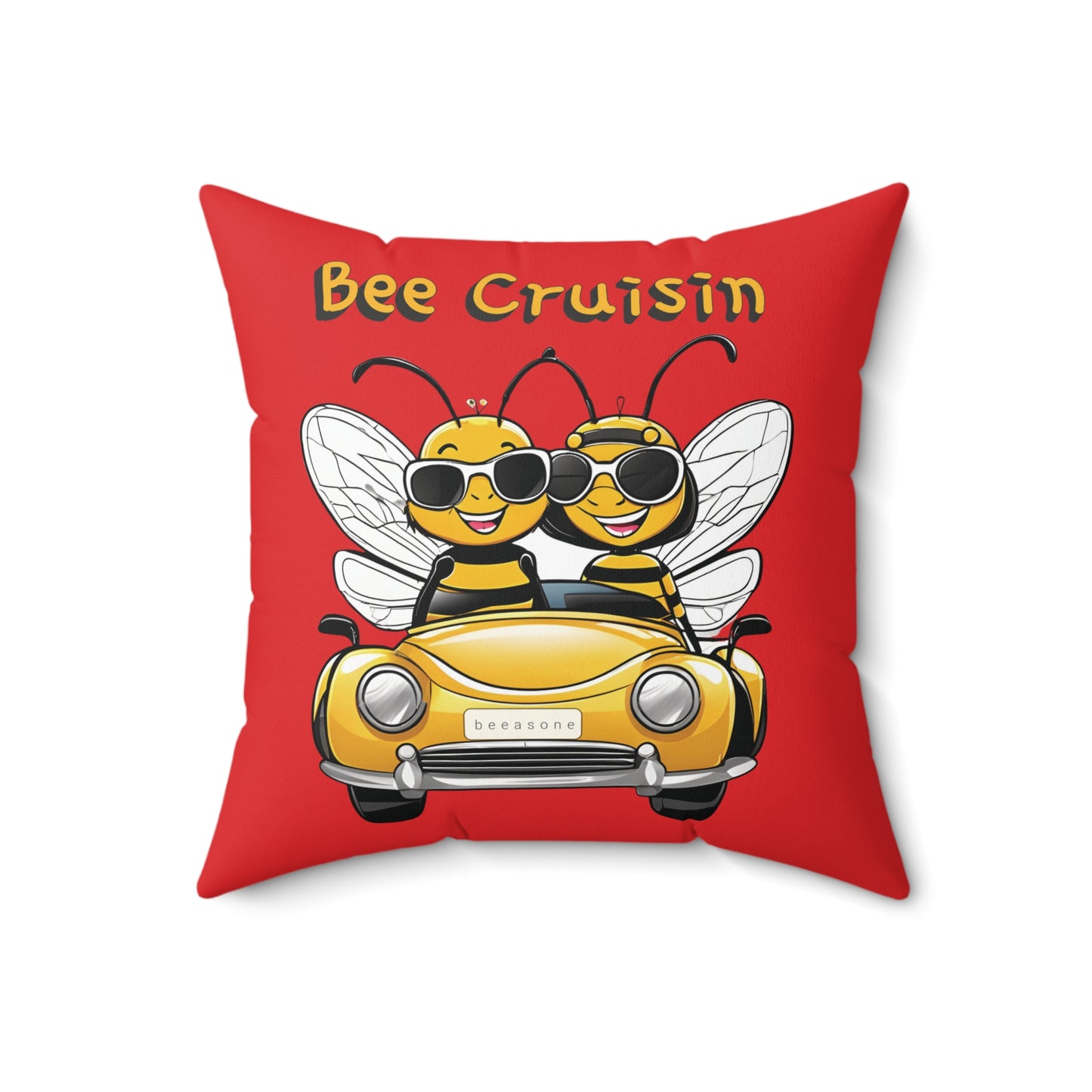 Bee Cruisin beeasonesquare cushion / pillow