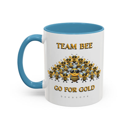 Team Bee Going for Gold beeasone Hot Chocolate or Coffee Mug 11oz (325mls) or 15oz (443mls)