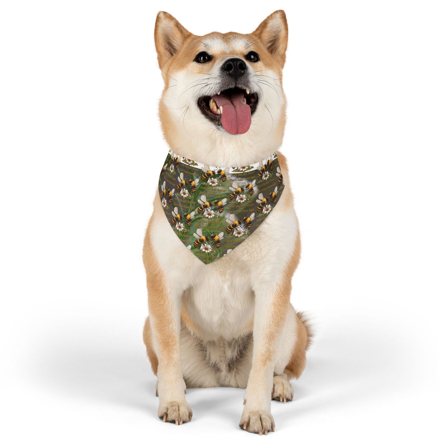 Caring Pet Bandana - includes adjustable buckle up black collar