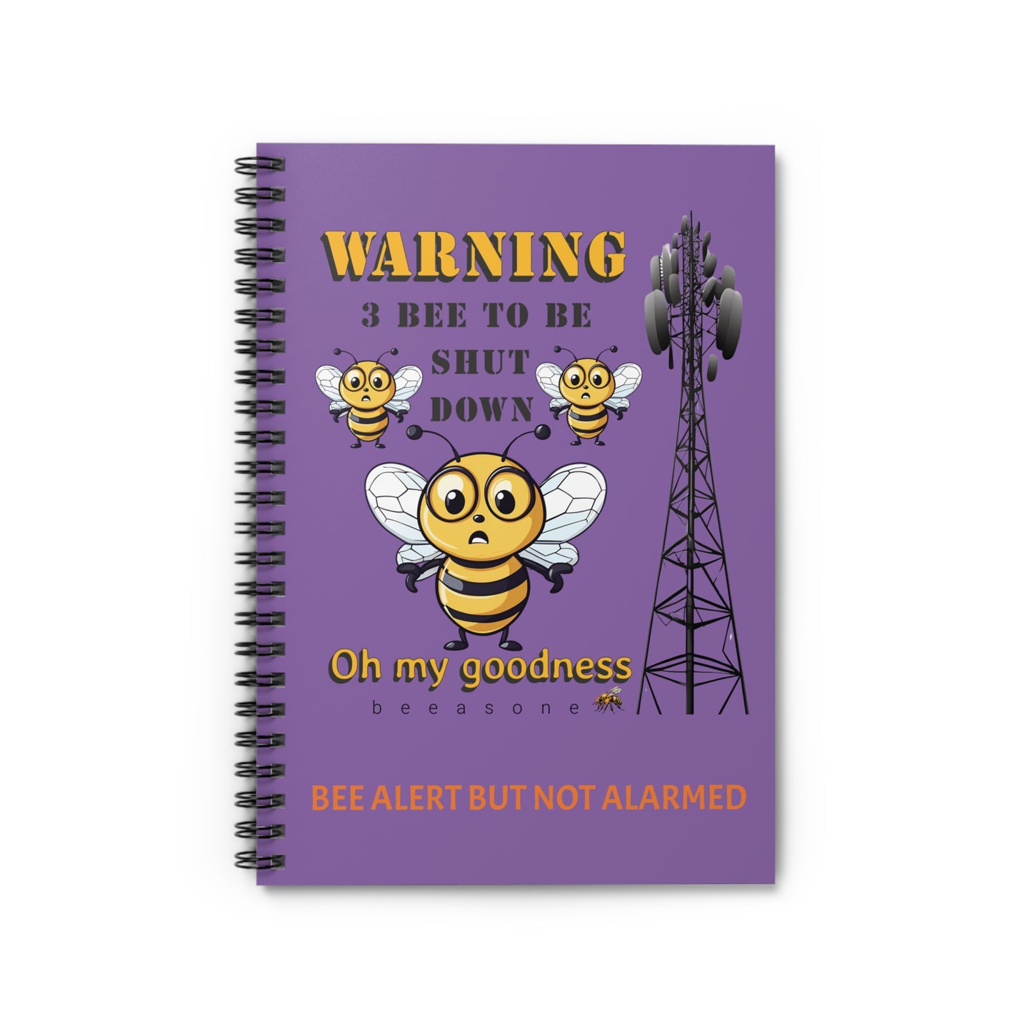 WARNING  3B Shutdown beeasone Spiral Notebook - Ruled Line. 118 page (59 sheets)   6" x 8" (15.2 x 20.3 cm)