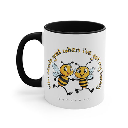 Gold (honey) beeasone coloured Coffee Mug 325ml (Standard 11oz)