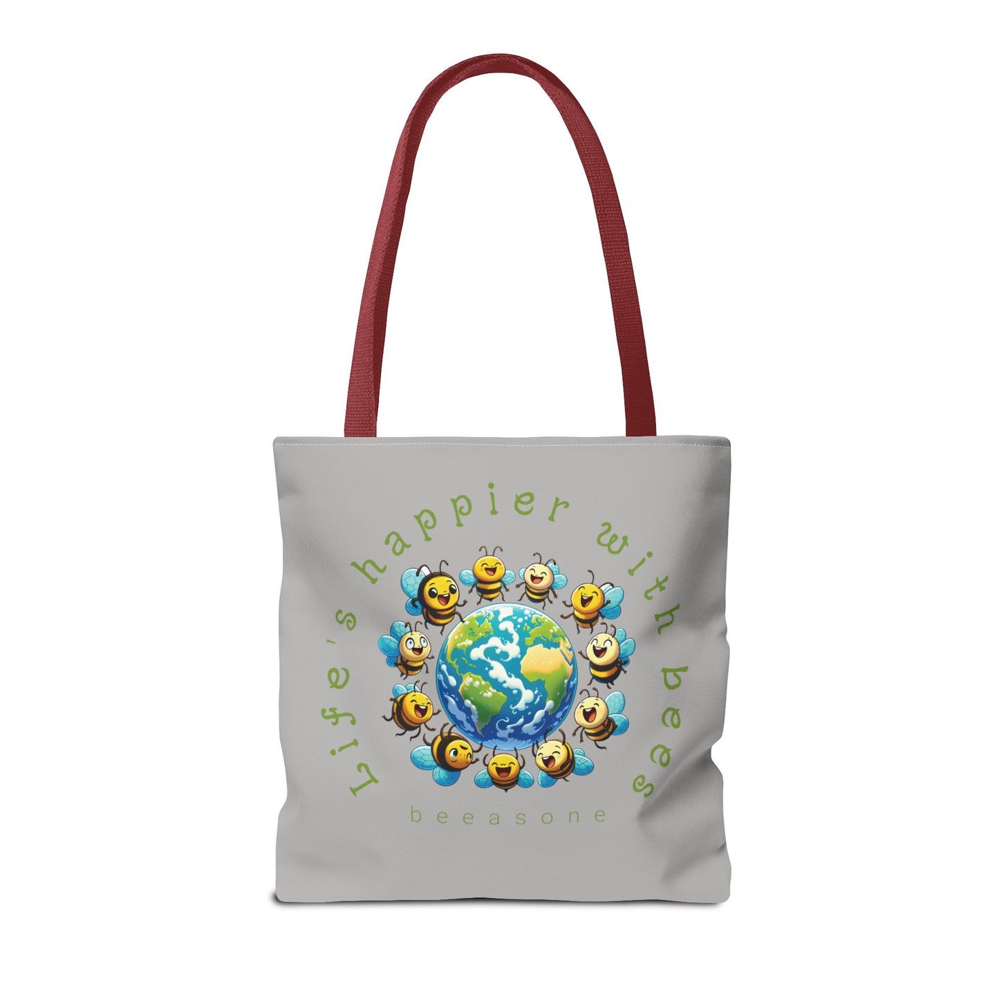 Life's happier with bees beeasone Tote Bag