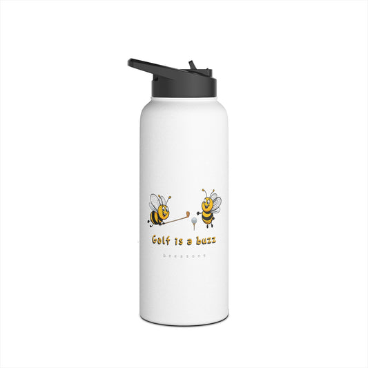 Golf is a buzz beeasone stainless steel body Water Bottle with polypropylene lid BPA free tumbler