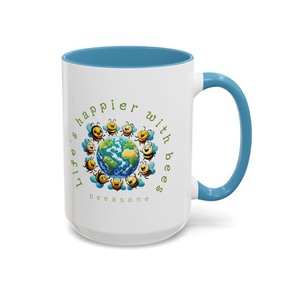 Life's Happier beeasone Hot Chocolate or Coffee Mug 11oz (325mls) or 15oz (443mls)