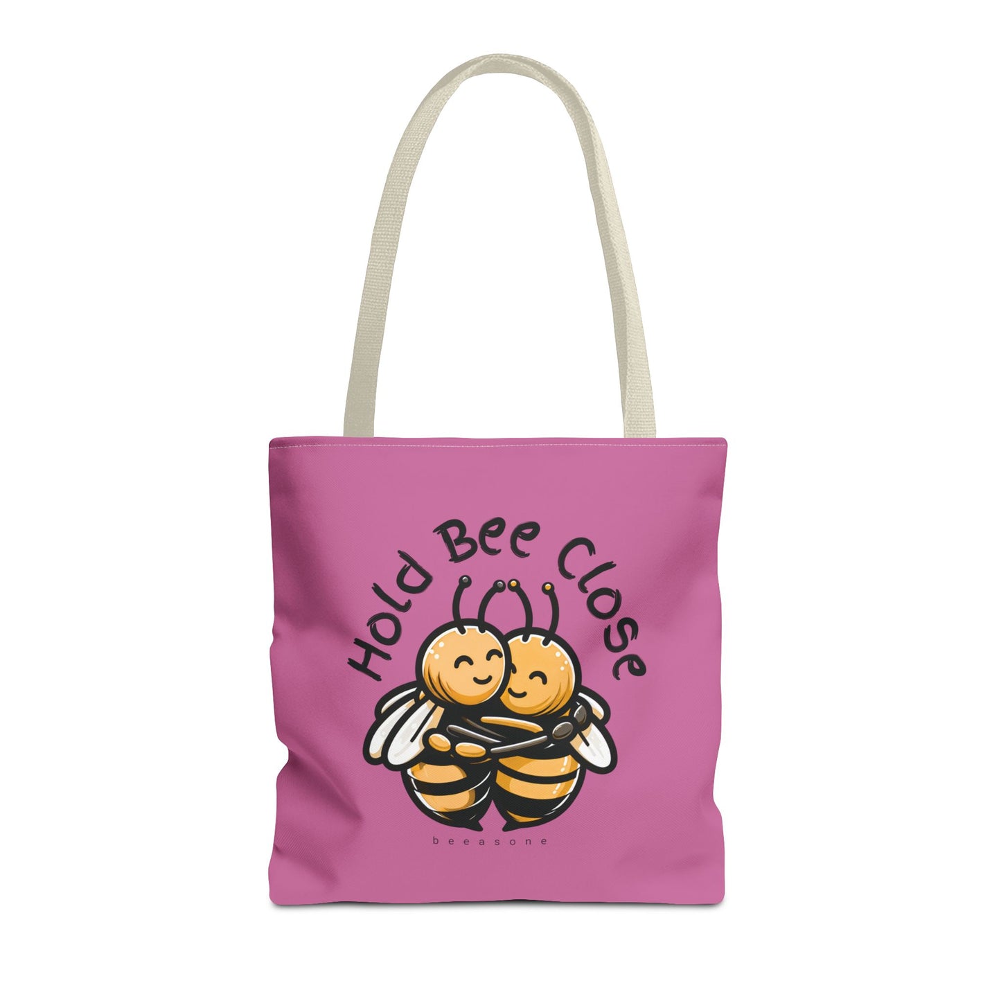 Hold bee close beeasone stylish light pink tote bag