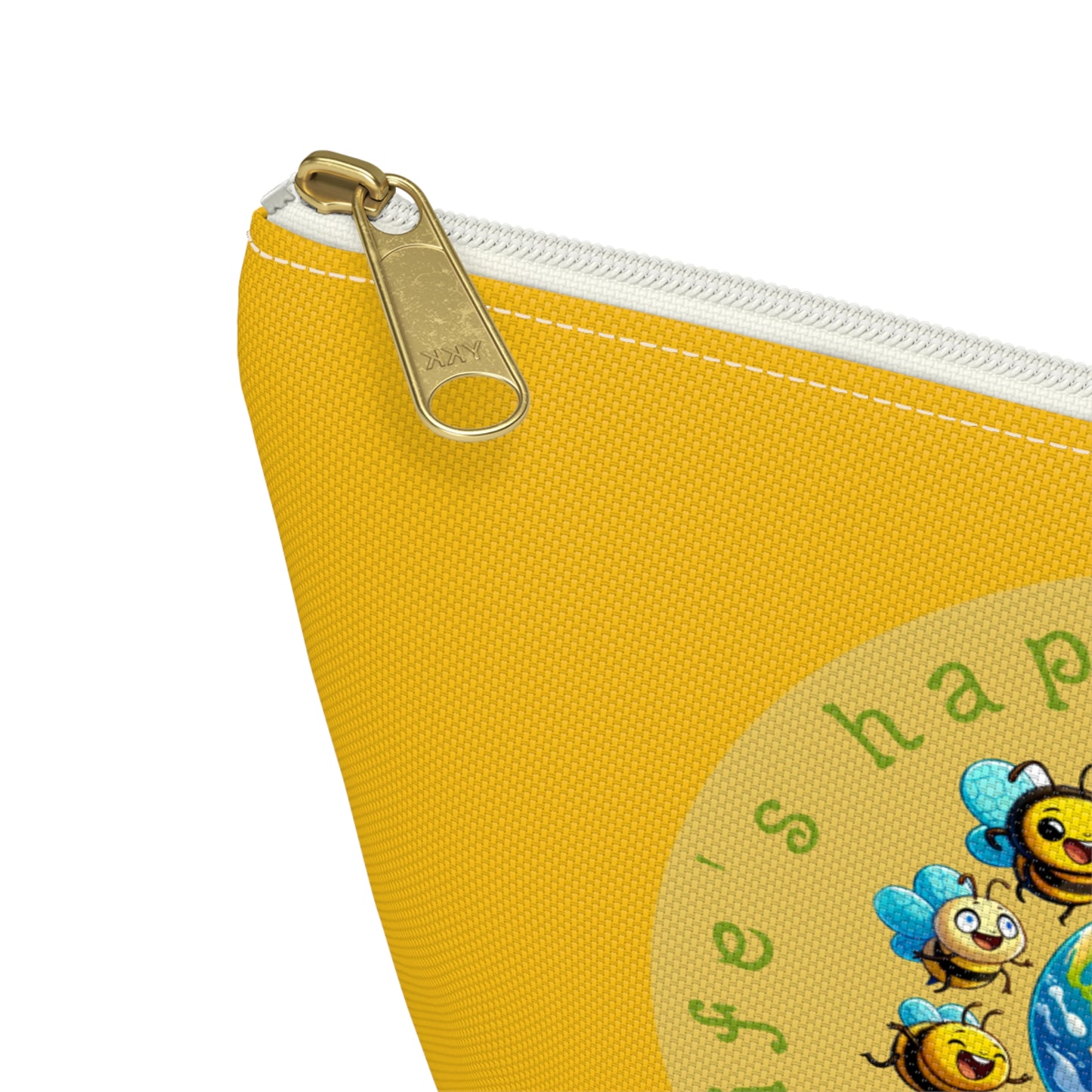 Life's happier with bees beeasone stylish cosmetics pouch