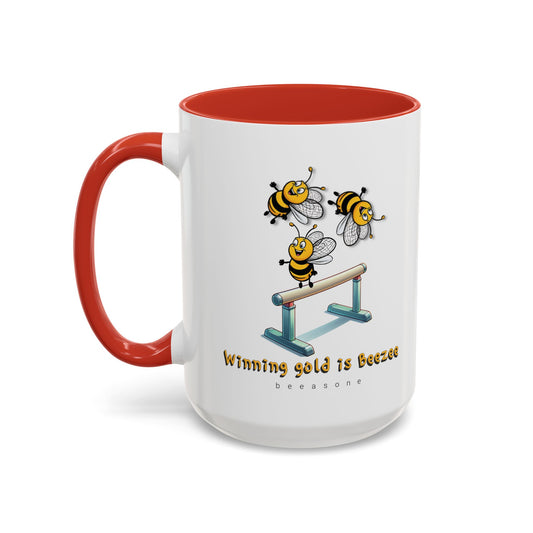 Gymnastics beeasone Hot Chocolate or Coffee Mug (Standard size 11oz or 15oz lead and BPA Free)