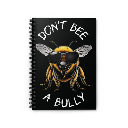 Don't bee a bully note book - black