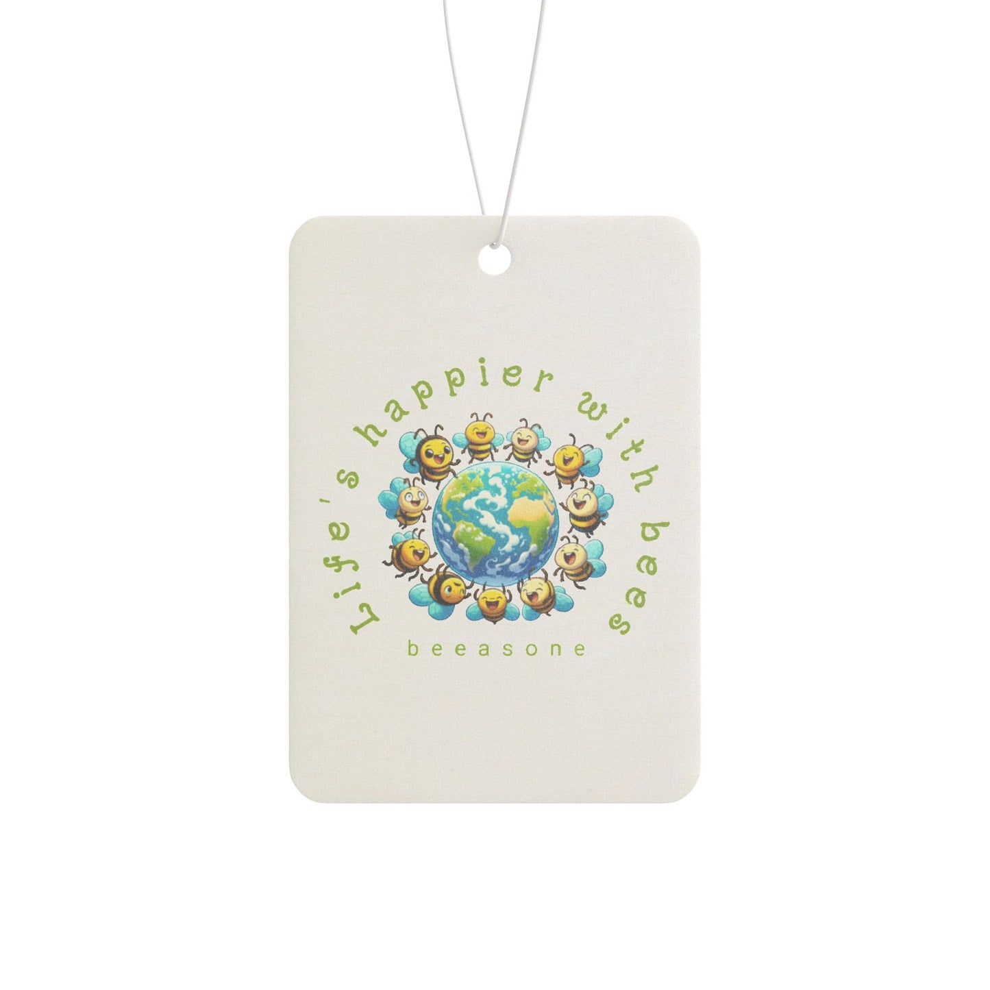 Life's happier with bees beeasone Car Air Freshener