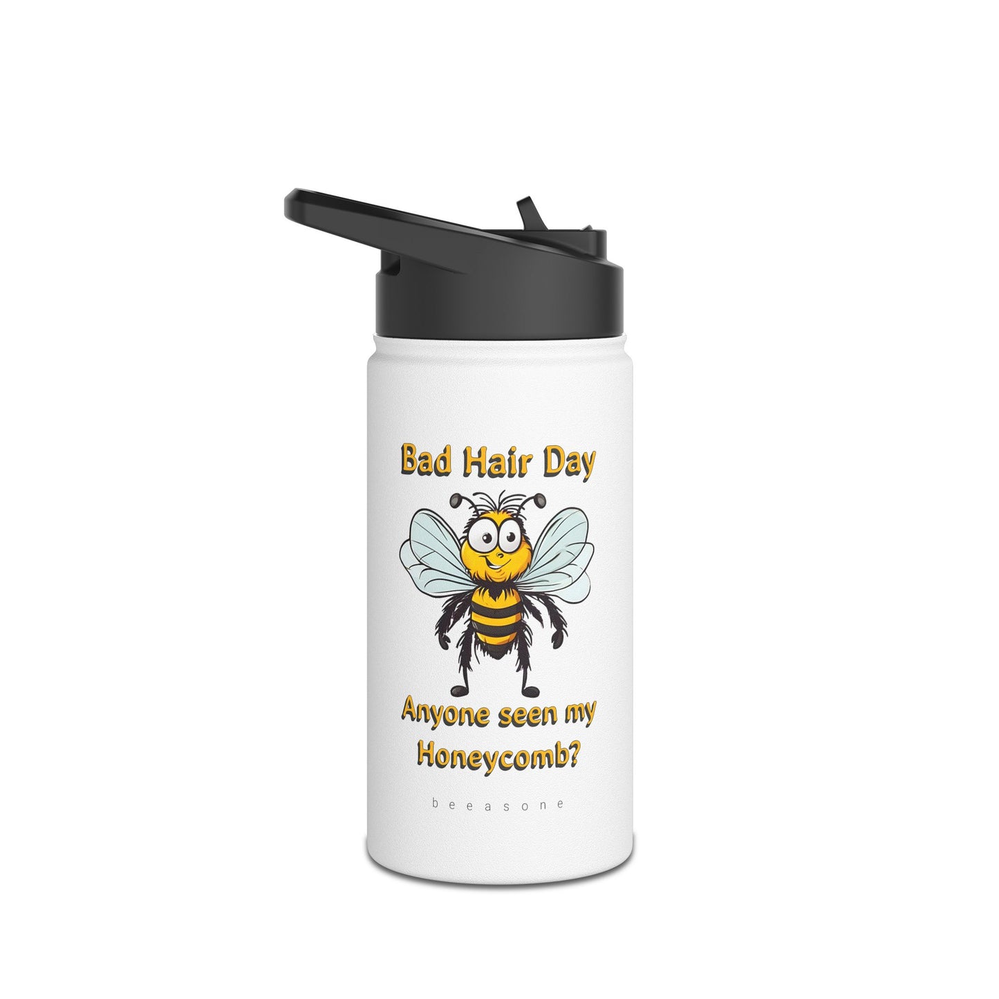 Bad Hair Day beeasone stainless steel body Water Bottle with polypropylene lid BPA free tumbler