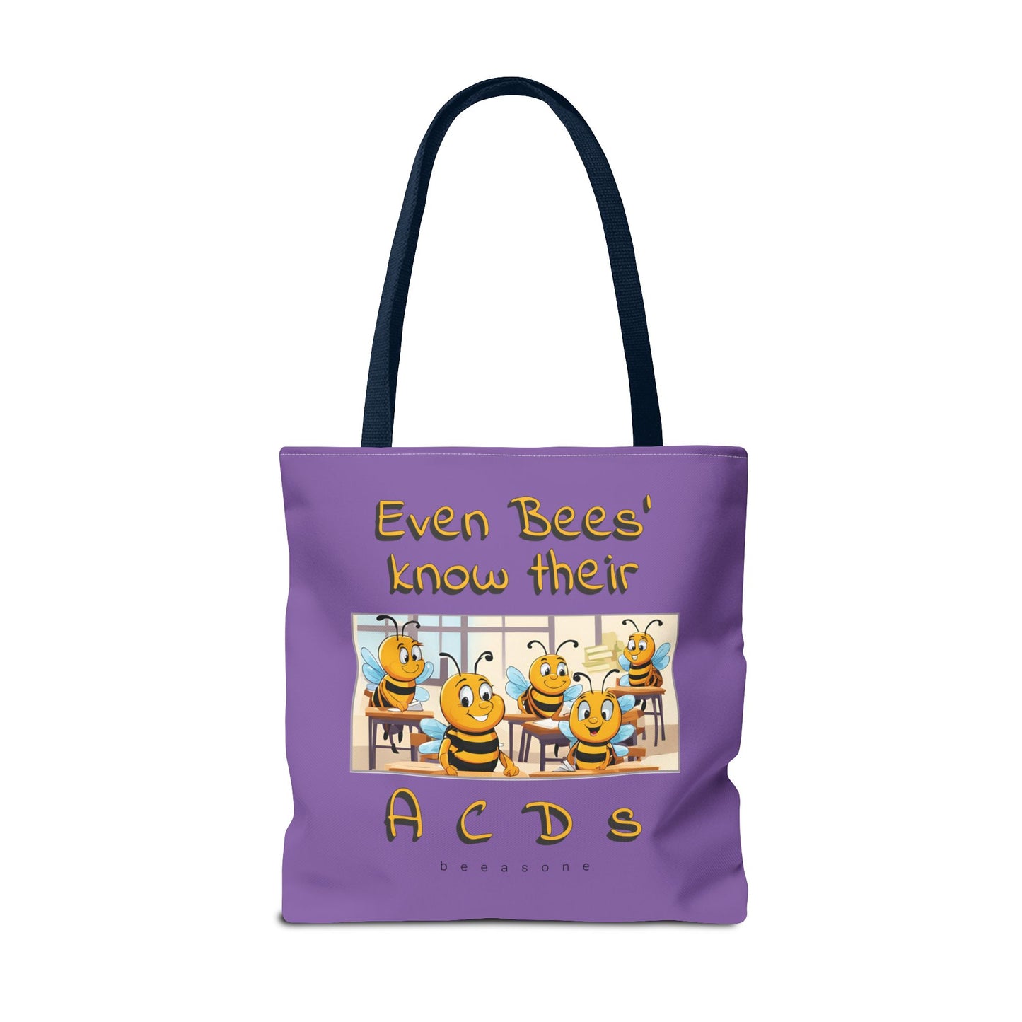 Even bees know their A C D s beeasone stylish purpil Tote Bag Special Spelling Bee Promotion