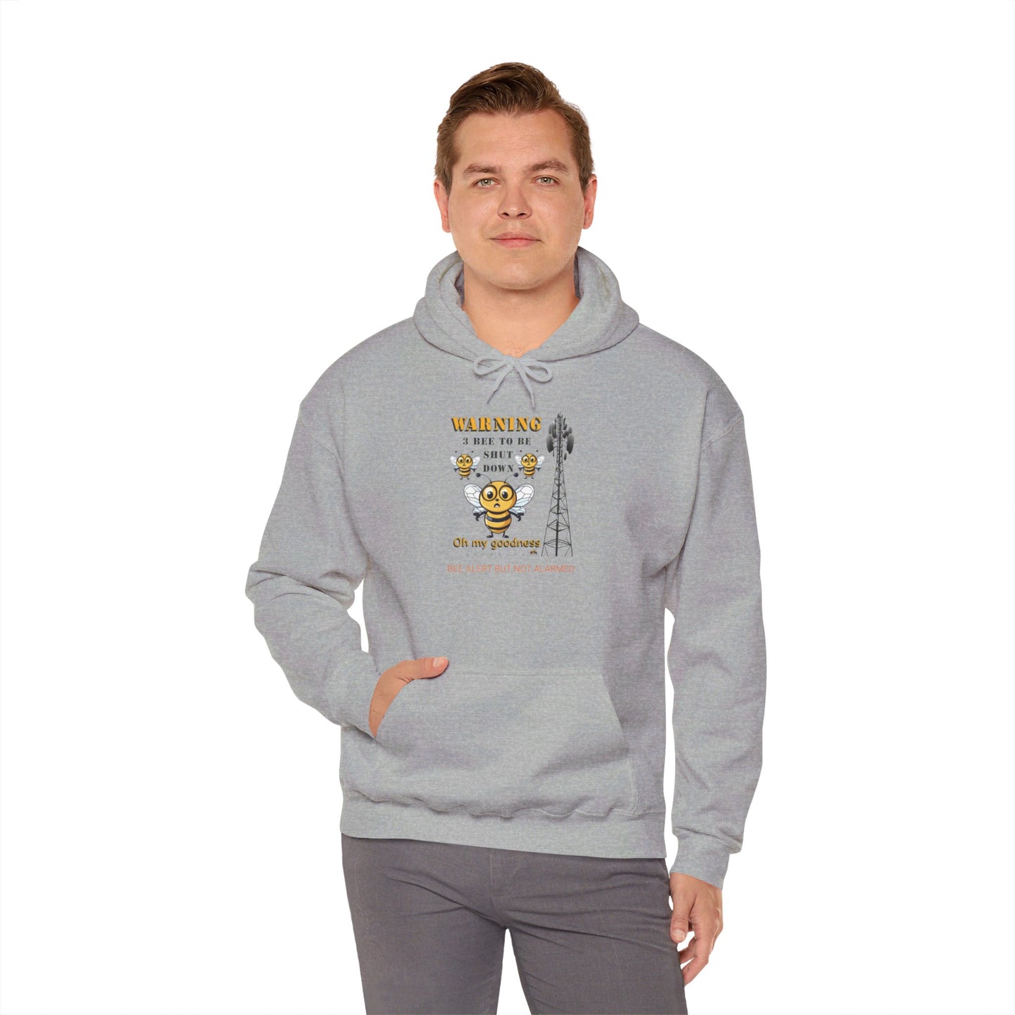 WARNING 3 Bee Network Shutdown beeasone Unisex Heavy Blend™ Hooded Sweatshirt available in diff colors and sizes