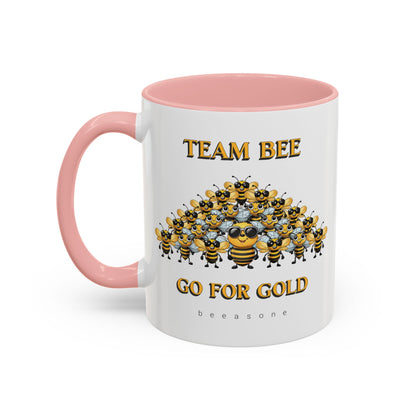 Team Bee Going for Gold beeasone Hot Chocolate or Coffee Mug 11oz (325mls) or 15oz (443mls)