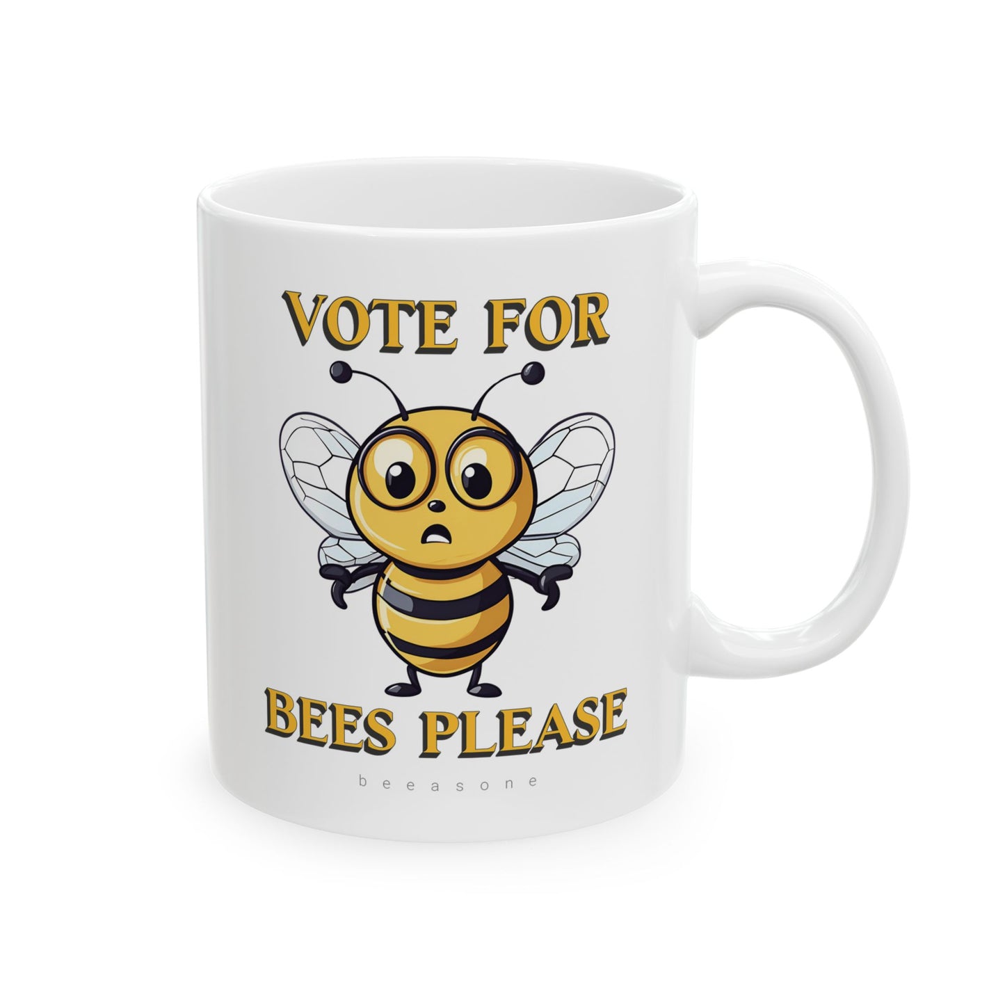 Vote for bees please beeasone coffee mug