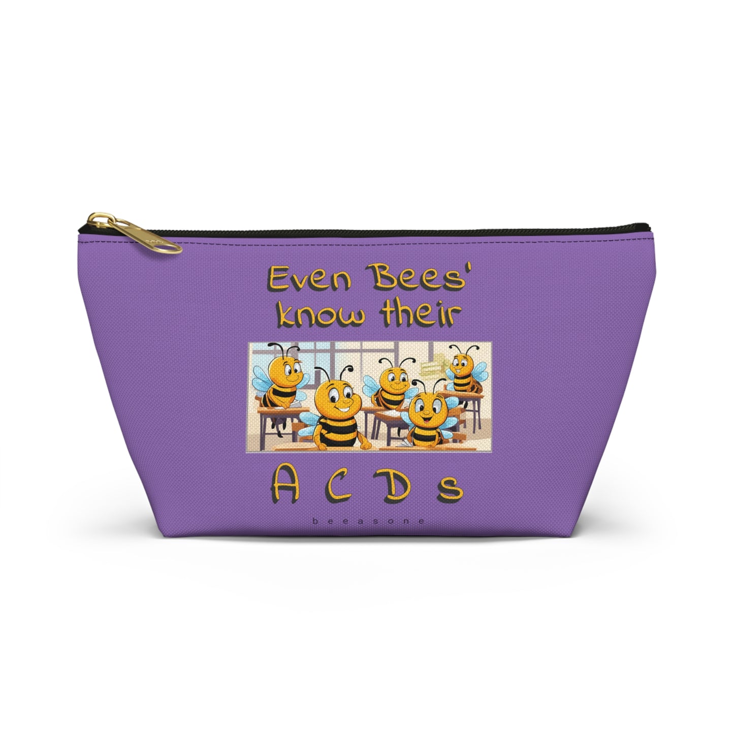 Spelling bee beeasone beeeaautiful accessories / cosmetics pouch - perple. Special spelling bee promotion