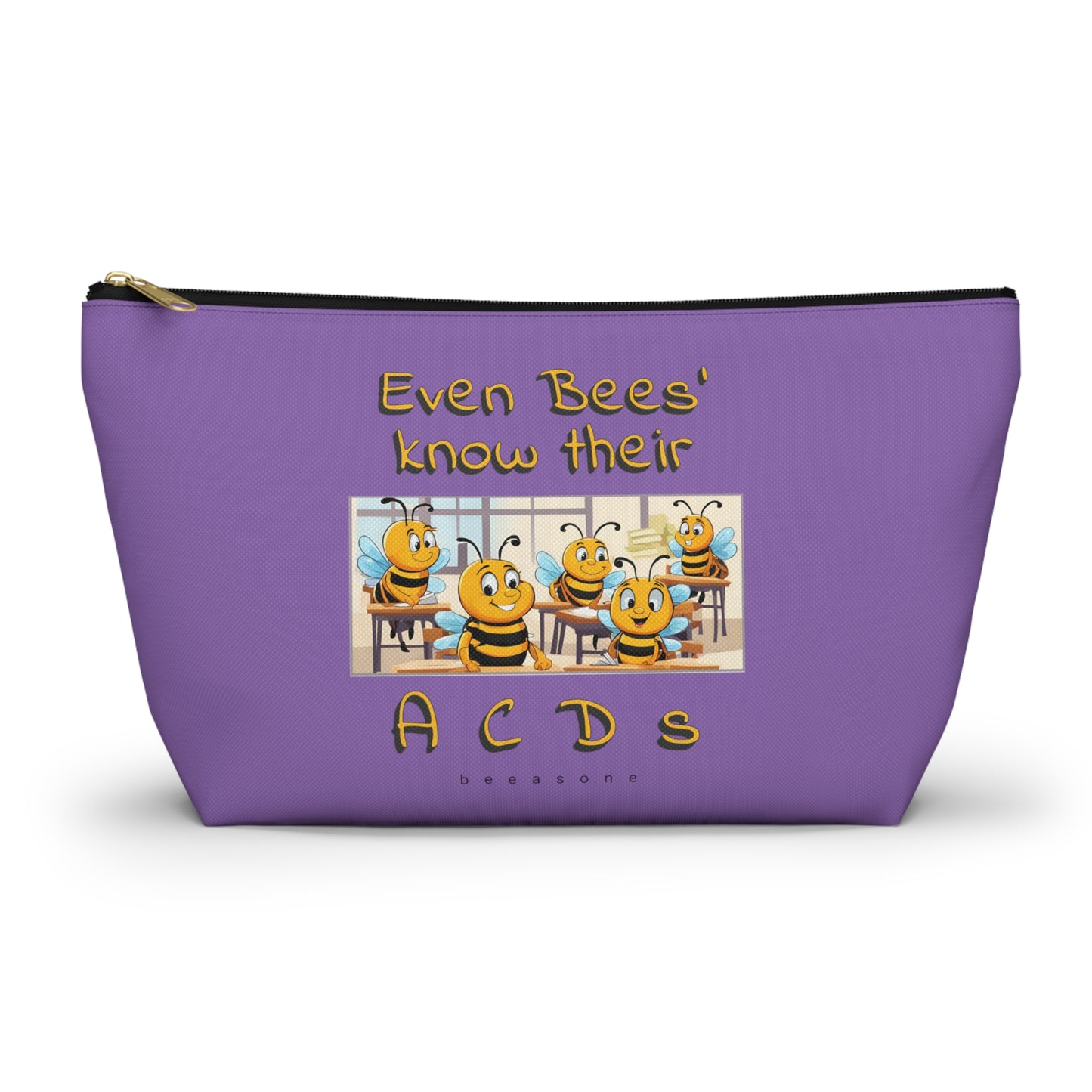 Spelling bee beeasone beeeaautiful accessories / cosmetics pouch - perple. Special spelling bee promotion