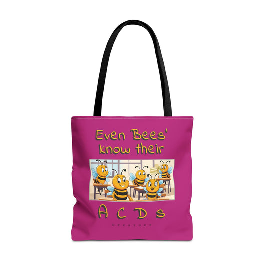 Even bees know their A C D s beeasone stylish pinke Tote Bag Special Spelling Bee Promotion