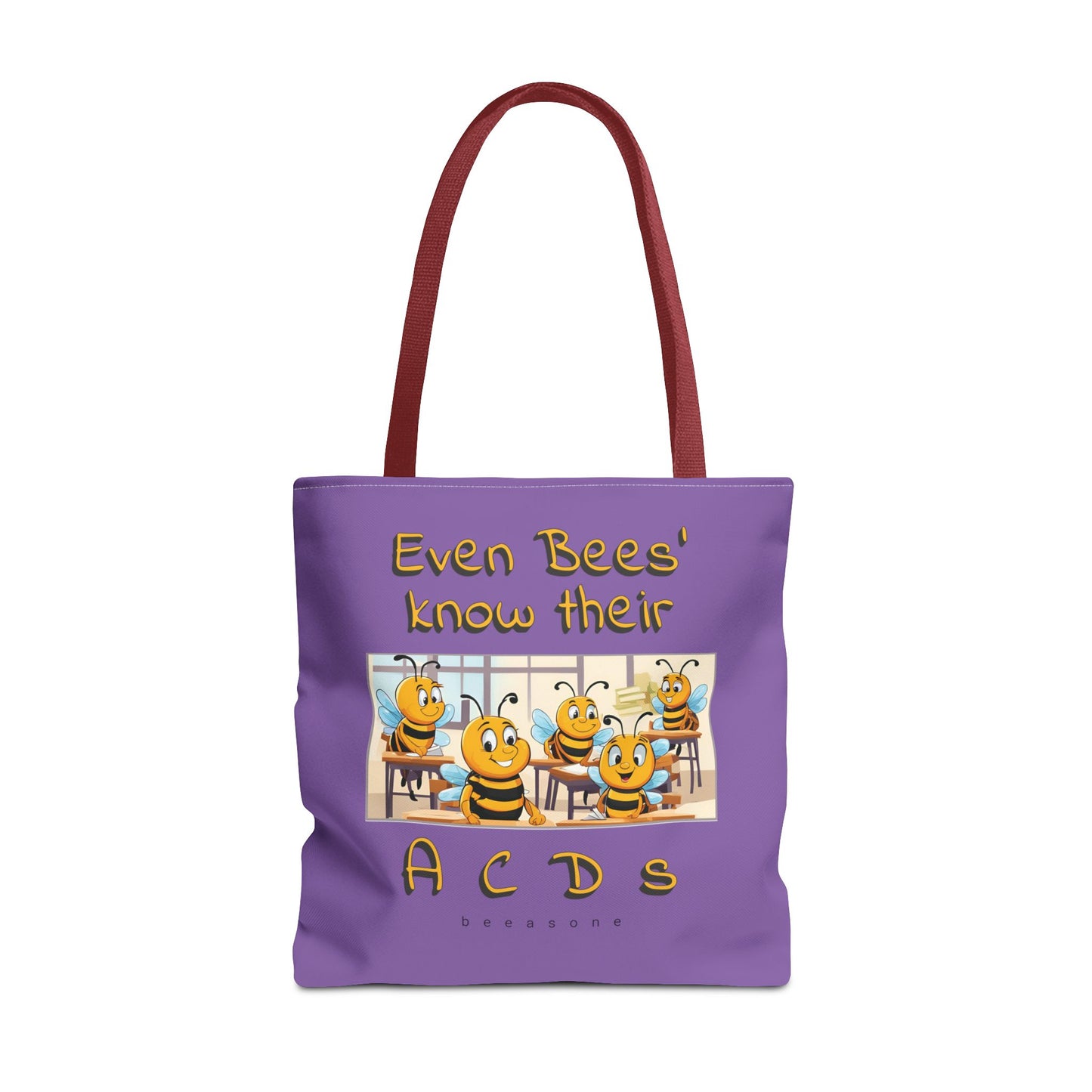 Even bees know their A C D s beeasone stylish purpil Tote Bag Special Spelling Bee Promotion