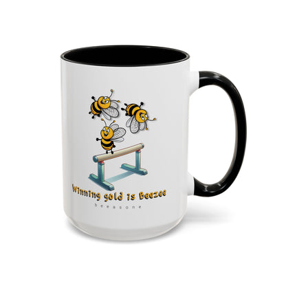 Gymnastics beeasone Hot Chocolate or Coffee Mug (Standard size 11oz or 15oz lead and BPA Free)