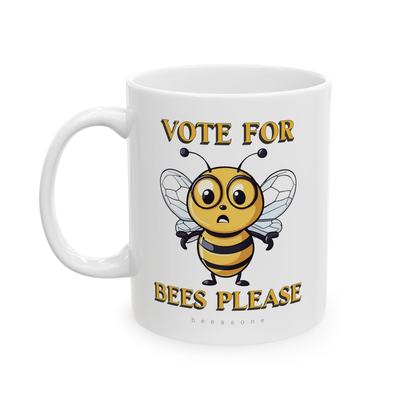 Vote for bees please beeasone coffee mug