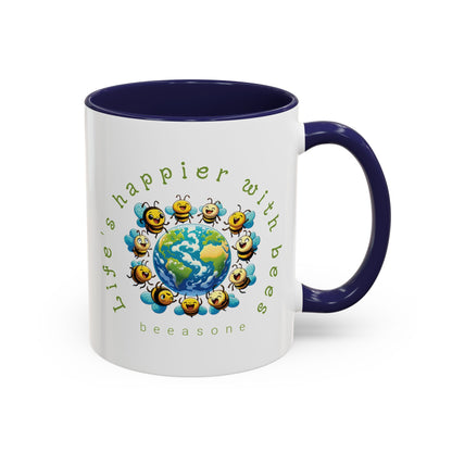 Life's Happier beeasone Hot Chocolate or Coffee Mug 11oz (325mls) or 15oz (443mls)