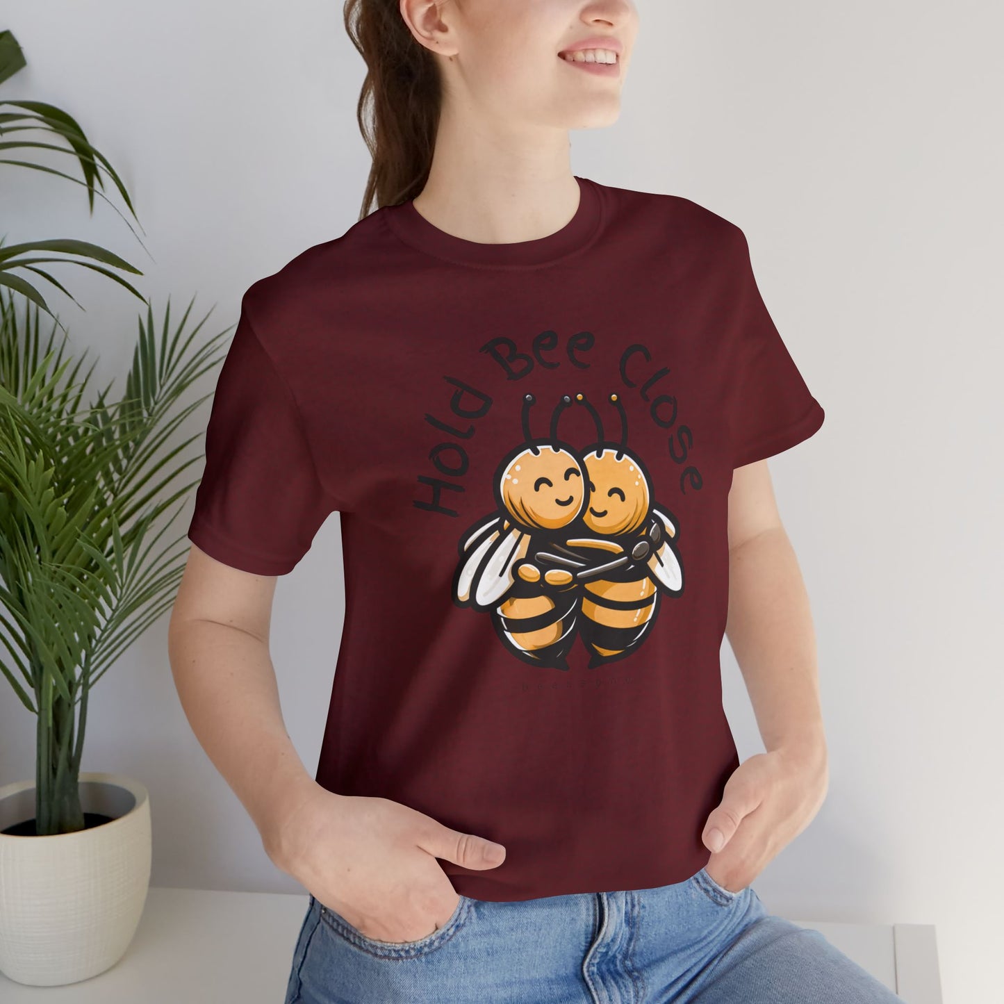 Hold Bee Close beeasone Unisex Jersey T-Shirt or nightshirt