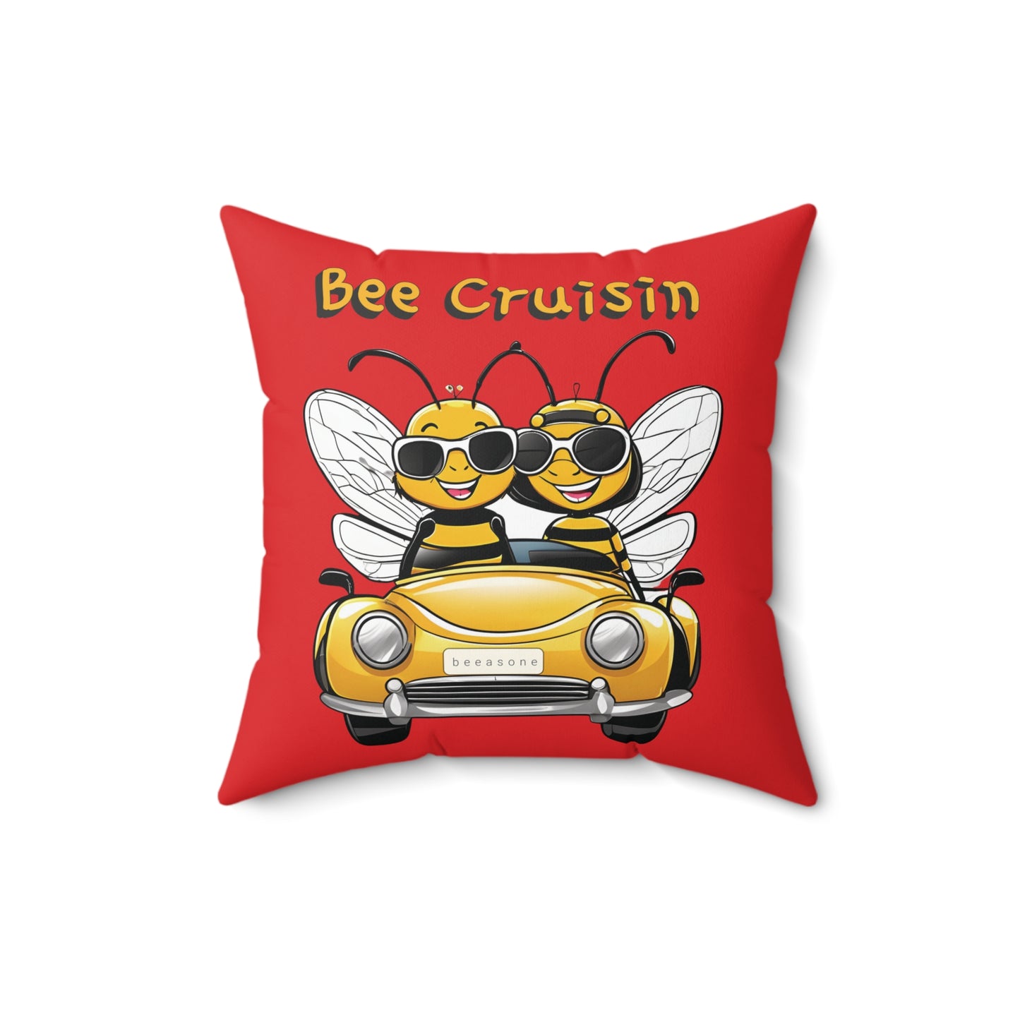 Bee Cruisin beeasonesquare cushion / pillow