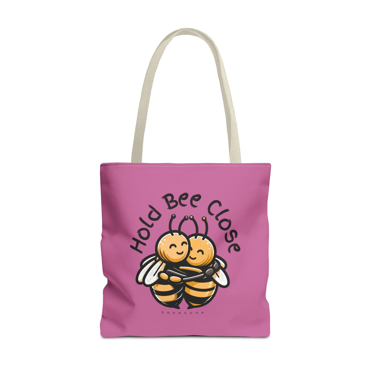 Hold bee close beeasone stylish light pink tote bag